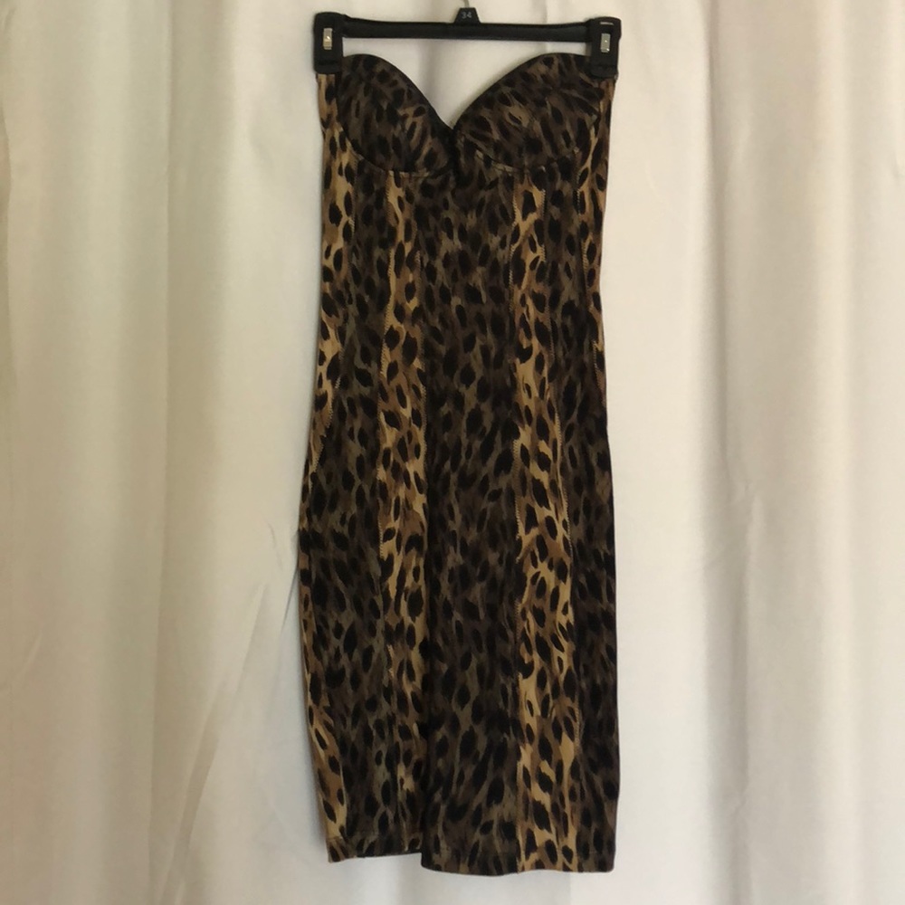Kardashian collection animal print dress